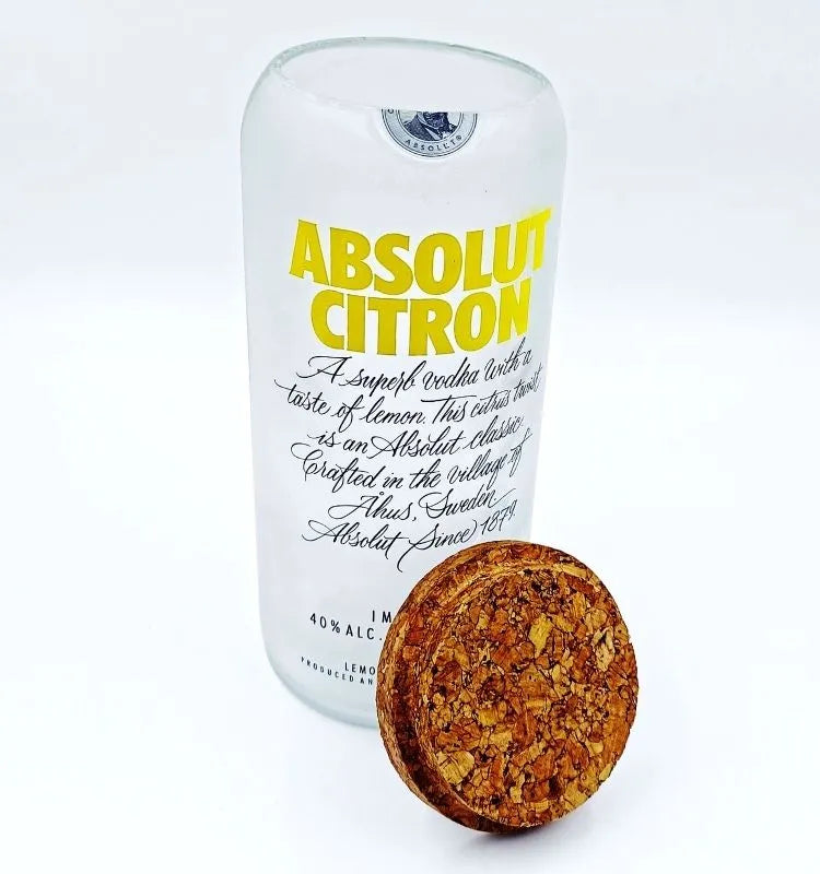 Absolut Citron Bottle Jar – Stylish, Eco-Friendly Decor