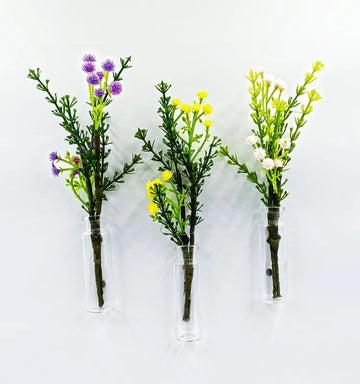 Transform Your Kitchen with Whimsical Mini Glass Bottle Garden Fridge Magnets – Set of 3