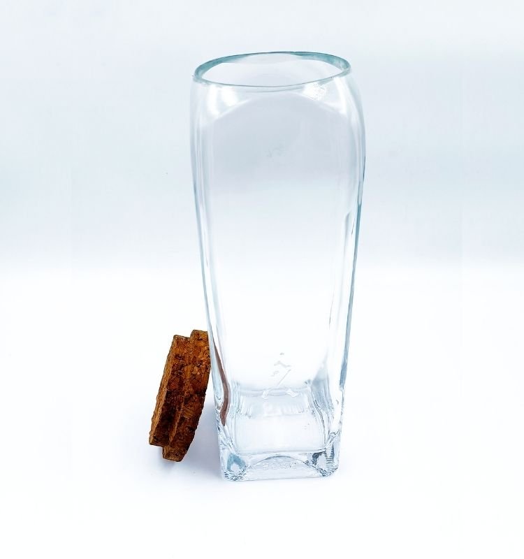 Krystal Kraft Gold Label Glass Jar with Cork Lid | Eco-Friendly