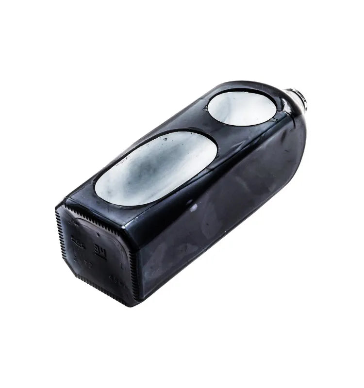 Stylish upcycled table planter with smoothened glass edges and drainage outlet