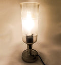 Handmade frosted glass bottle lamp for sustainable home lighting