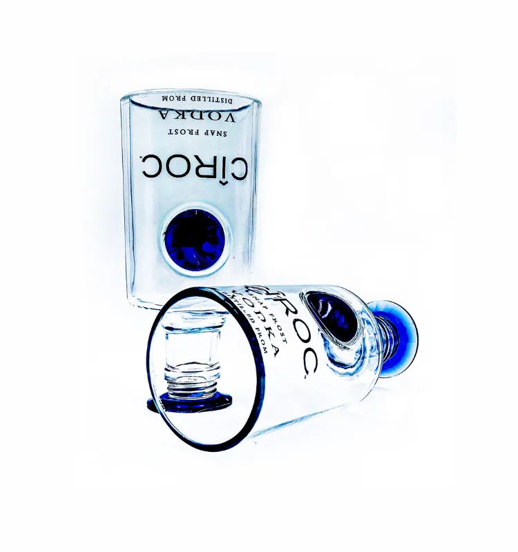 Eco-conscious bottle art made from recycled vodka bottles – unique handmade glass décor and accessories