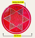 Handcrafted 23 inch wooden Chinese Checkers board game with marbles for 2 to 6 players eco-friendly family play