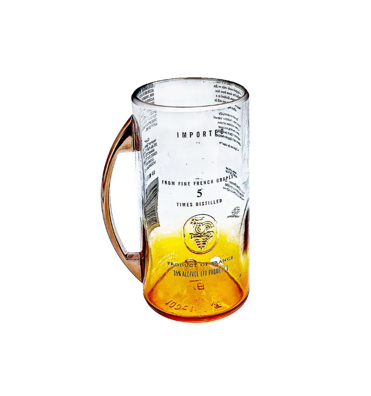 Upcycled glass bottle art handcrafted in India, eco-friendly sustainable home décor from recycled glassware