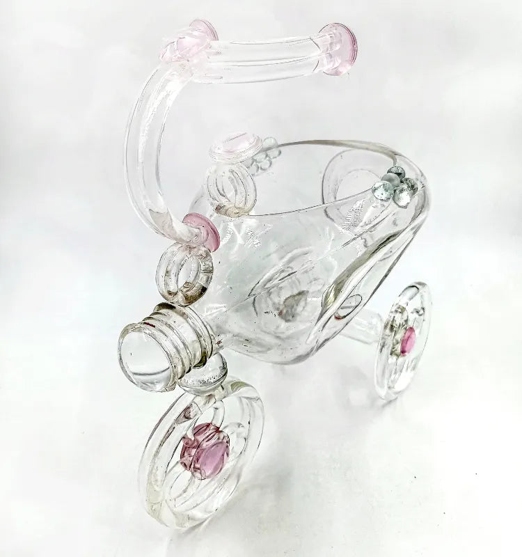 Handmade tricycle planter art with natural fibers and flowers, sustainable gift idea for green homes