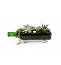 Sustainable and stylish Green Glenfiddich glass planter – handcrafted eco-conscious table-top décor for indoor and outdoor spaces, perfect for modern homes and office desks