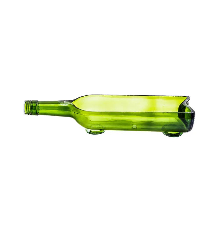 Handcrafted eco-friendly glass planter upcycled from Sula wine bottle