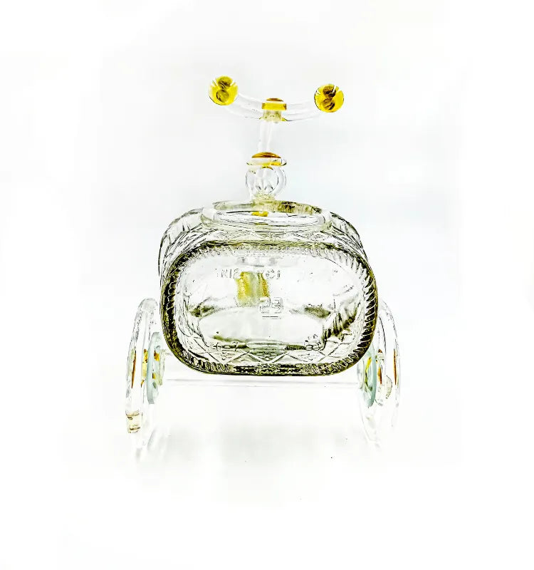 Sustainable glass tricycle planter centerpiece for living room