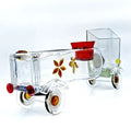 Vintage-style Aristocrat’s Glass Truck Planter by Krystal Kraft, handcrafted from a recycled Gold Label whisky bottle – charming, eco-friendly décor piece for succulents, candles, and modern interiors.