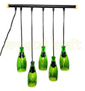 Vintage Five-Light Hanging Bottle Chandelier for Ambient Home Lighting