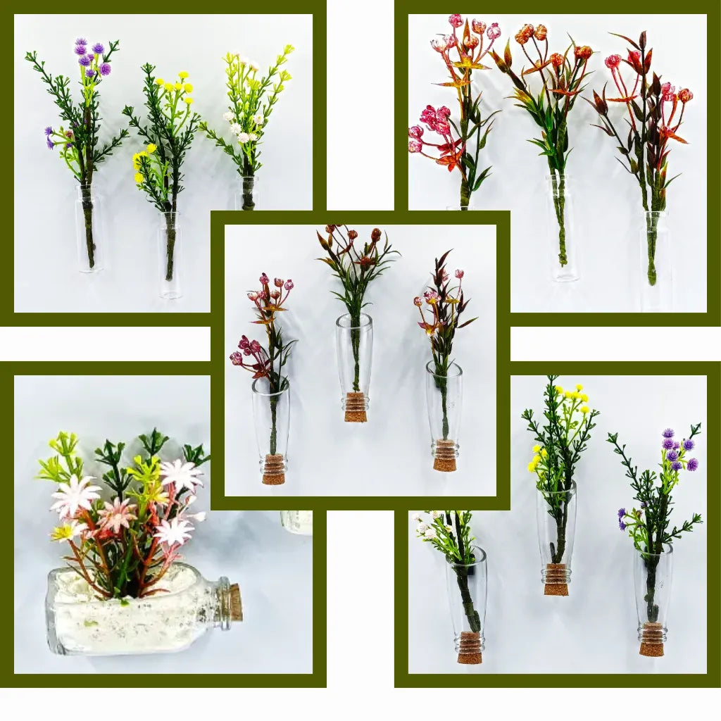 Handmade artistic magnetic fridge décor by Krystal Kraft – eco-friendly refrigerator planter magnet for stylish indoor plant decoration