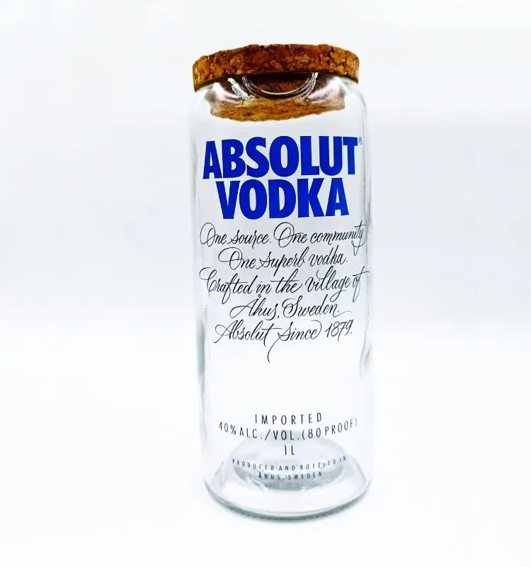Absolut Glass bottle Jar