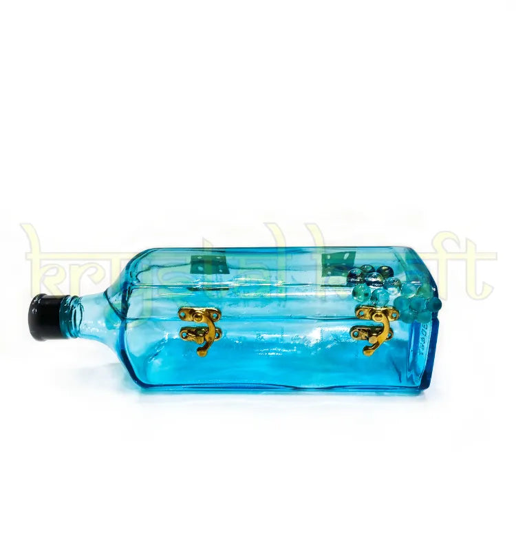 "Artisan upcycled glass canister with wrapped candies - sustainable storage solution"