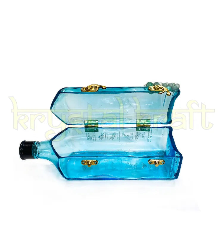 "Bombay Sapphire bottle transformed into designer canister - eco-friendly home accessory"