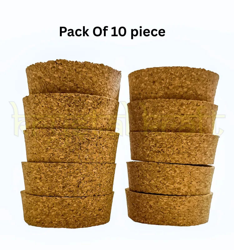 Natural cork stoppers set of 10, 70mm top diameter, for jars and bottles - Krystal Kraft