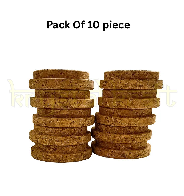 Natural T-shape cork stoppers set of 10 on wooden surface - Krystal Kraft