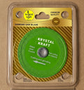	Krystal Kraft glass cutting disc pack with size and specification chart