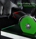 	5-pack glass ceramic cutting discs in green and blue color variants