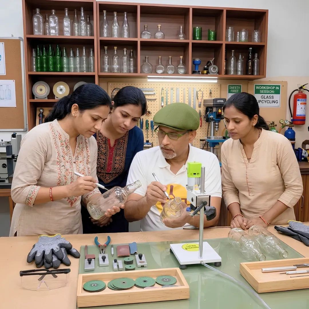 Glass bottle cutting and upcycling masterclass workshop