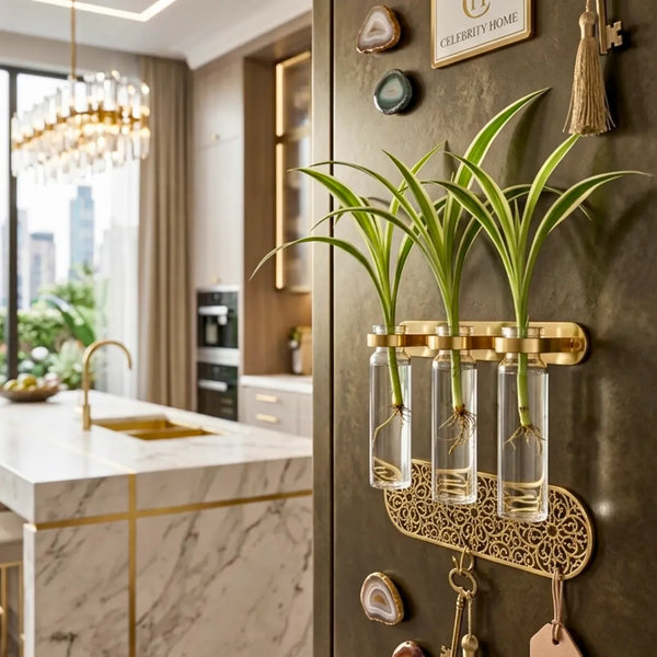 Handmade artistic refrigerator decoration crafted with sustainable materials