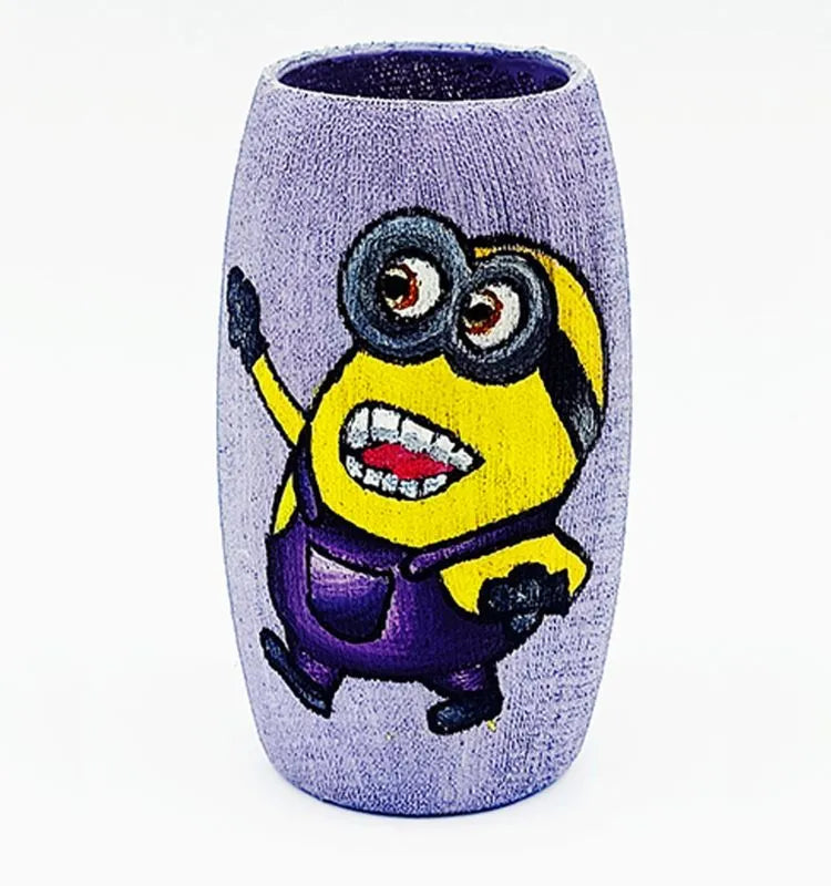 Handmade Laughing Minion Bottle Art