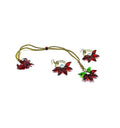 Designer artisan-made glass earrings with floral pendant