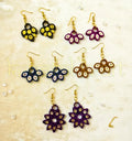Handmade multicolor paper quilling earrings set of 5 by Krystal Kraft”