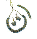 Sustainable tatting lace jewelry trio – artisan handmade by Shaista Merchant