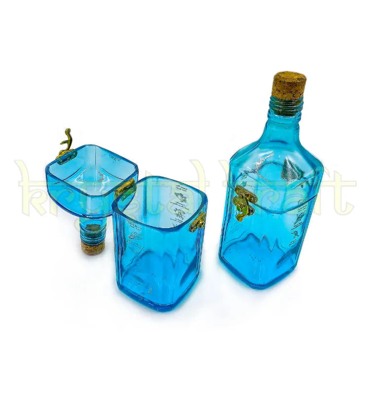 Unique handmade glass bottle gift designed by Krystal Kraft