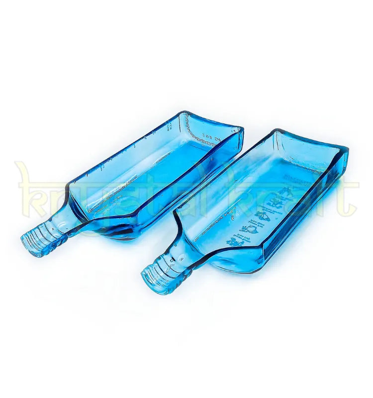 Handcrafted Bombay Sapphire bottle platter by Vadodara artist.
