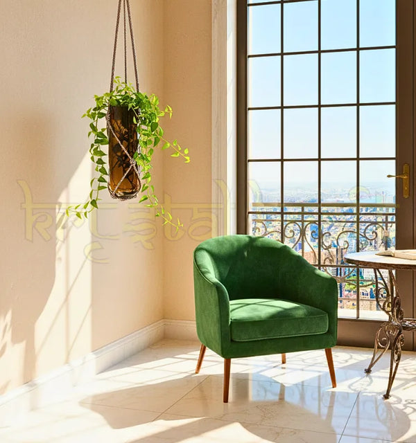 Brown Sula Hanging Bottle Planter – Upcycled Glass Hanging Décor"