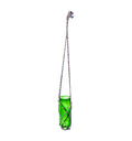 Designer glass bottle planter with hand-knotted holder, sustainable and perfect as a gifting option.