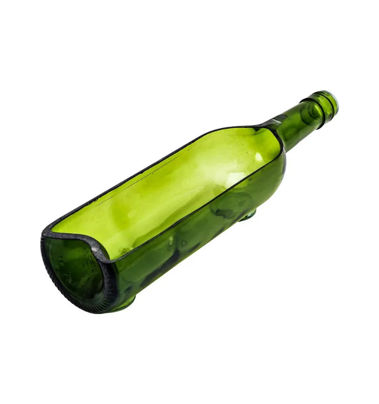 Eco-friendly upcycled wine bottle planter for home and office by Krystal Kraft