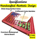Sturdy Chinese Checkers board showcasing neatly placed multi-colored pegs designed for smooth strategic gameplay.