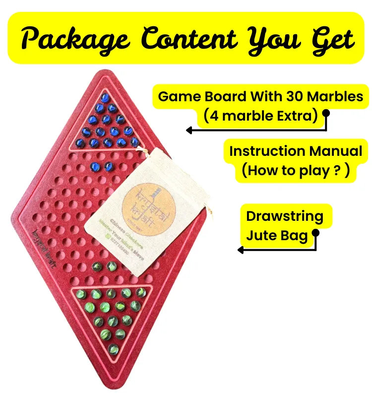 Durable Chinese Checkers board made from natural premium plywood, showcasing traditional craftsmanship, eco-friendly materials, and a classic star pattern for strategic thinking, brain exercise, educational play, and indoor family entertainment for all ages.