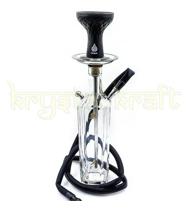 Eco-friendly designer hookah crafted from recycled glass bottle, luxury sustainable hookah for home décor