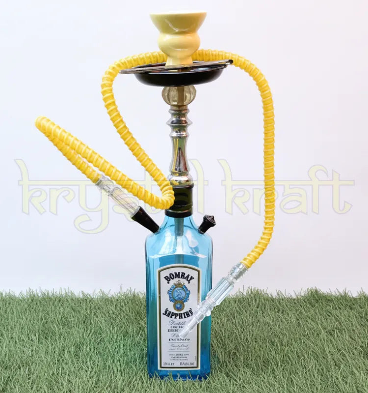 Sustainable recycled bottle hookah luxury decorative glass shisha India