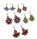 Vibrant eco-friendly paper quilled earrings in five unique handcrafted designs from Krystal Kraft.
