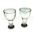 Upcycled Old Monk bottle glasses suitable for home décor and gifting