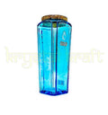 Eco-friendly recycled glass bottle jar with lid for storage and gifting