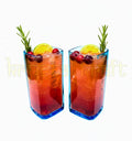 Eco friendly recycled Bombay Sapphire bottle glasses for home bar