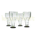 Recycled old monk bottle glasses India by Krystal Kraft eco conscious design