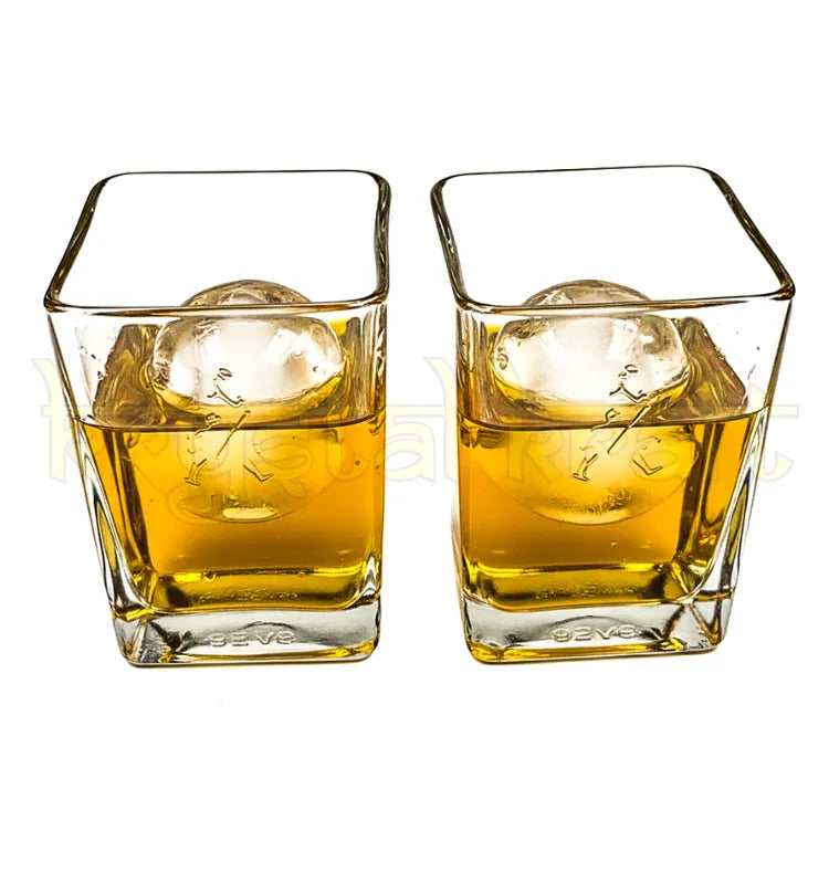 Handcrafted sustainable whisky glasses made from recycled Johnnie Walker Gold Label bottles.