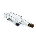 Side view of upcycled Glenlivet glass bottle planter showing height and shape