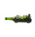 Handcrafted Krystal Kraft glass bottle planter made from recycled Sula wine bottle – sustainable tabletop décor with elegant designer finish, ideal for eco-conscious homes, corporate gifts, and modern green living spaces.