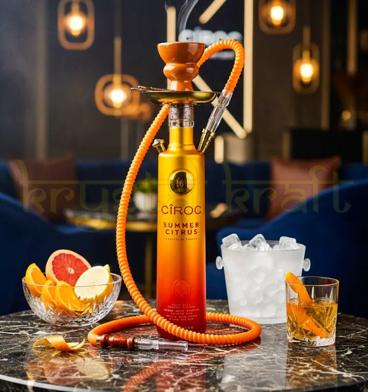 Handcrafted Recycled ciric Glass Hookah | Krystal Kraft