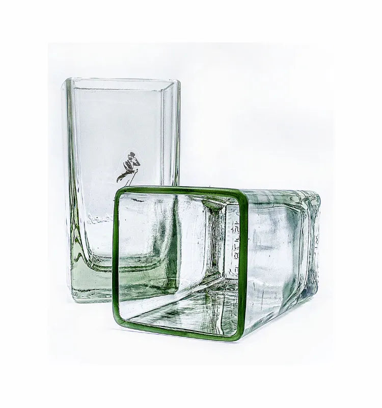 Handcrafted upcycled whisky bottle glass, sustainable eco-friendly design