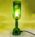 Decorative handmade bottle lamp designed for ambient home lighting decor.