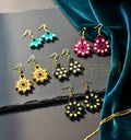 Handmade eco-friendly paper quilling earrings set of 5 by Krystal Kraft, crafted by artist Farisa Merchant