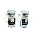 Unique handmade green glass mug crafted from upcycled Corona bottle